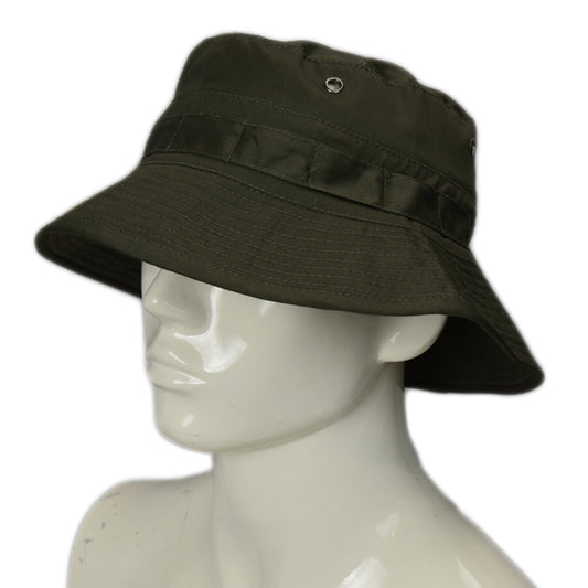 Popular high quality short brim bucket/giggle hat with loops on the side to add camouflage or pins  Material: 100% Cotton  Size: 54-XS 56-S 58-M 60-L 62-XL www.defenceqstore.com.au
