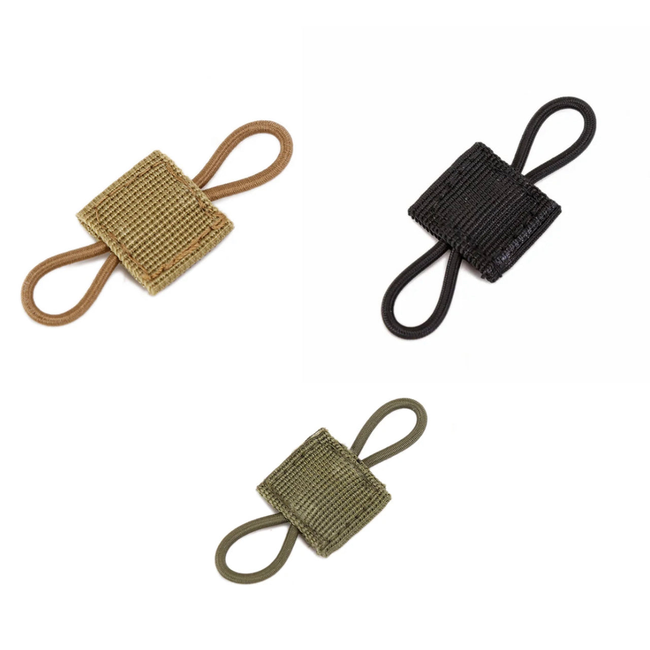 High quality MOLLE webbing fastners are great for attaching equipment such as torches and cylume sticks. Also great for securing camelbak tubes to webbing and other styles of equipment. Colours: Khaki OD Green Black www.defenceqstore.com.au