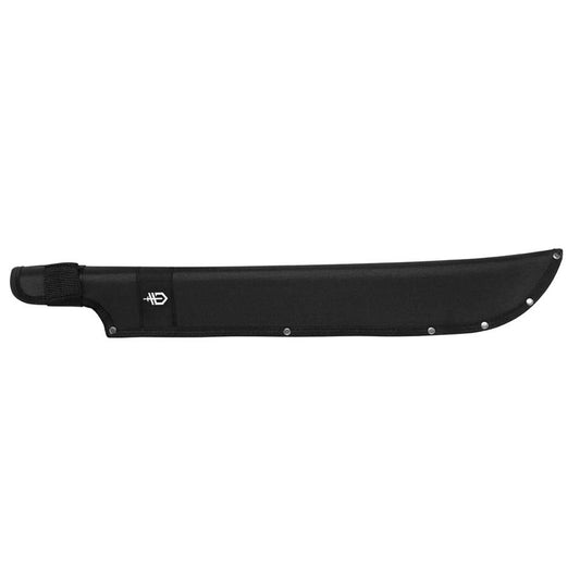 The Gator Machete has a 15-inch fine-edge blade on one side and an 18-inch high performance saw blade on the other. It’s forged of high-carbon stainless steel. The handle is covered with a Gator grip rubberized handle for comfort and control. It comes sheathed in a nylon case for secure carry. www.defenceqstore.com.au