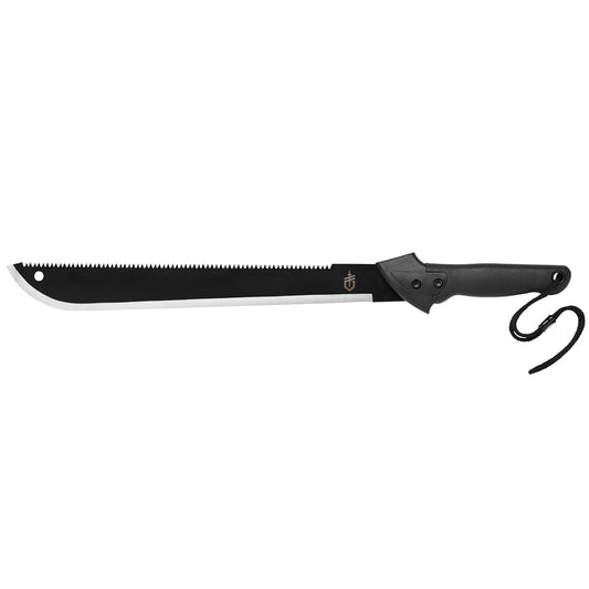 The Gator Machete has a 15-inch fine-edge blade on one side and an 18-inch high performance saw blade on the other. It’s forged of high-carbon stainless steel. The handle is covered with a Gator grip rubberized handle for comfort and control. It comes sheathed in a nylon case for secure carry. www.defenceqstore.com.au
