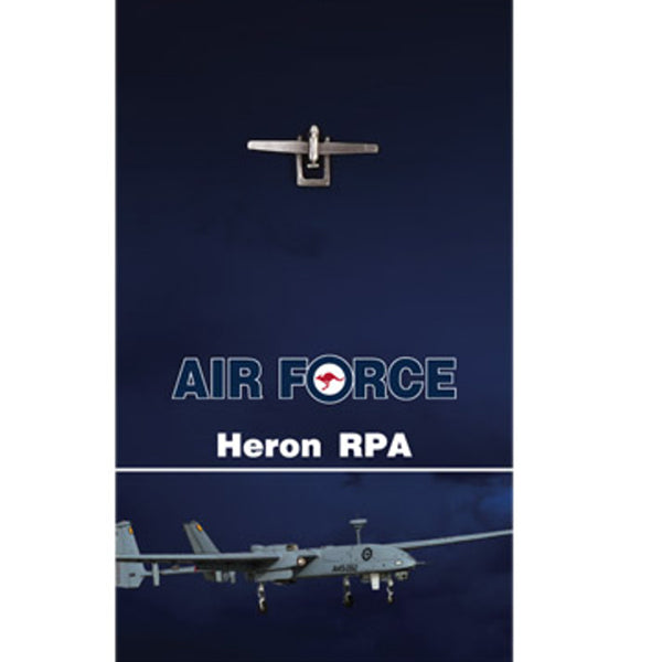 Get the quality Heron UAV Lapel Pin today. This 25mm nickel-plated lapel pin is a masterful 3D lapel pin, with a butterfly clasp on the back and comes on a presentation card.  Own this fantastic lapel pin today.  Specifications:  Material: Nickel-plated Colour: Silver Size: 25mm