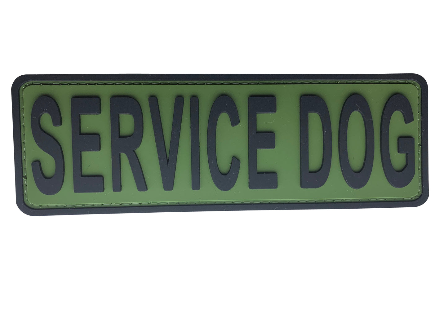 Large Service Dog PVC Patch - Various Colours  Velcro backed Badge  Size: 15x5cm