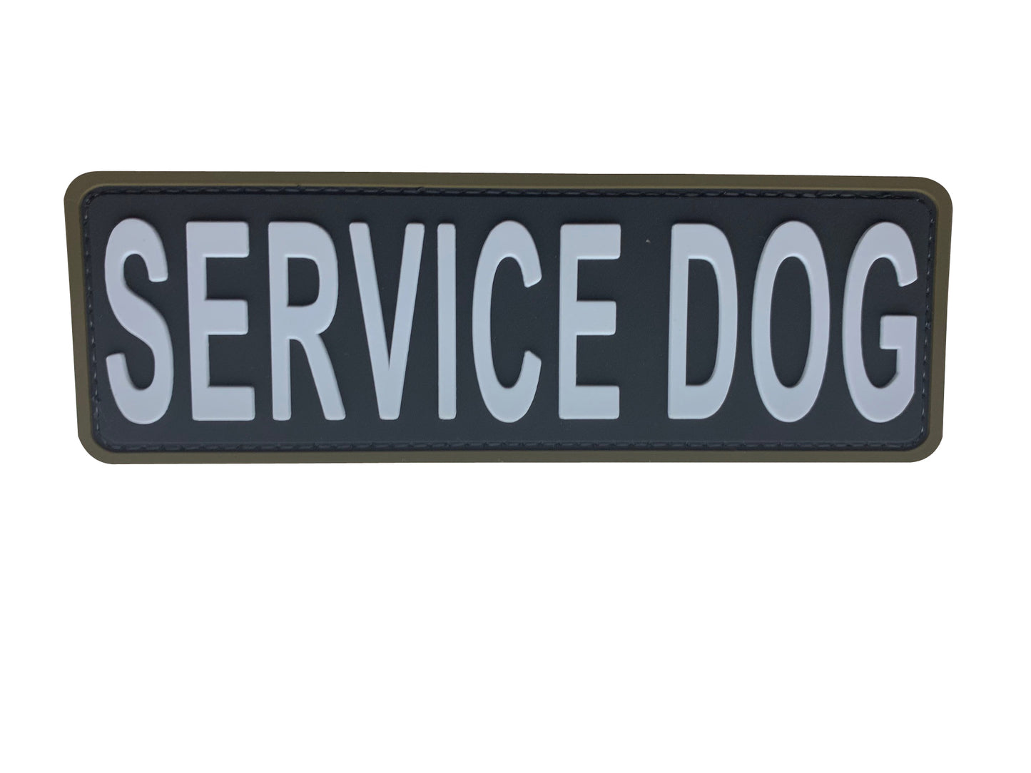 Large Service Dog PVC Patch - Various Colours  Velcro backed Badge  Size: 15x5cm