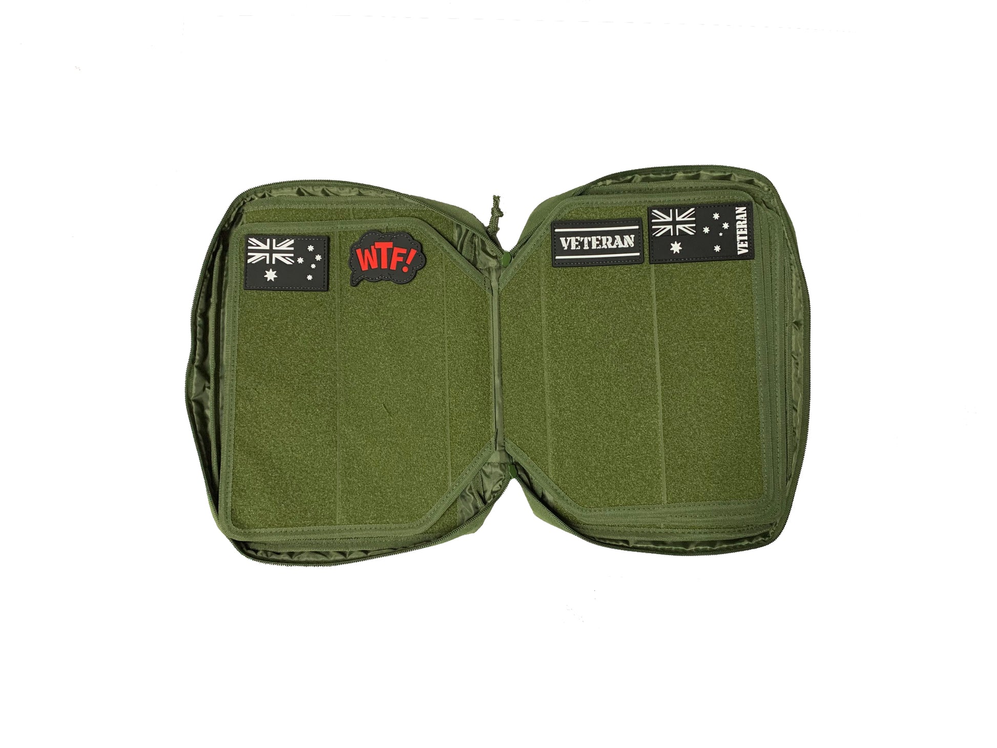 Take a look at the latest and greatest patch collectors bag.  Made from 1000D material with carry handles and also has a side zip pouch to carry any spare items you may require.  Comes with 4 double sided pages plus pages on the edge of the bag making it an amazing 10 pages, this will hold a great collection of your morale patches.