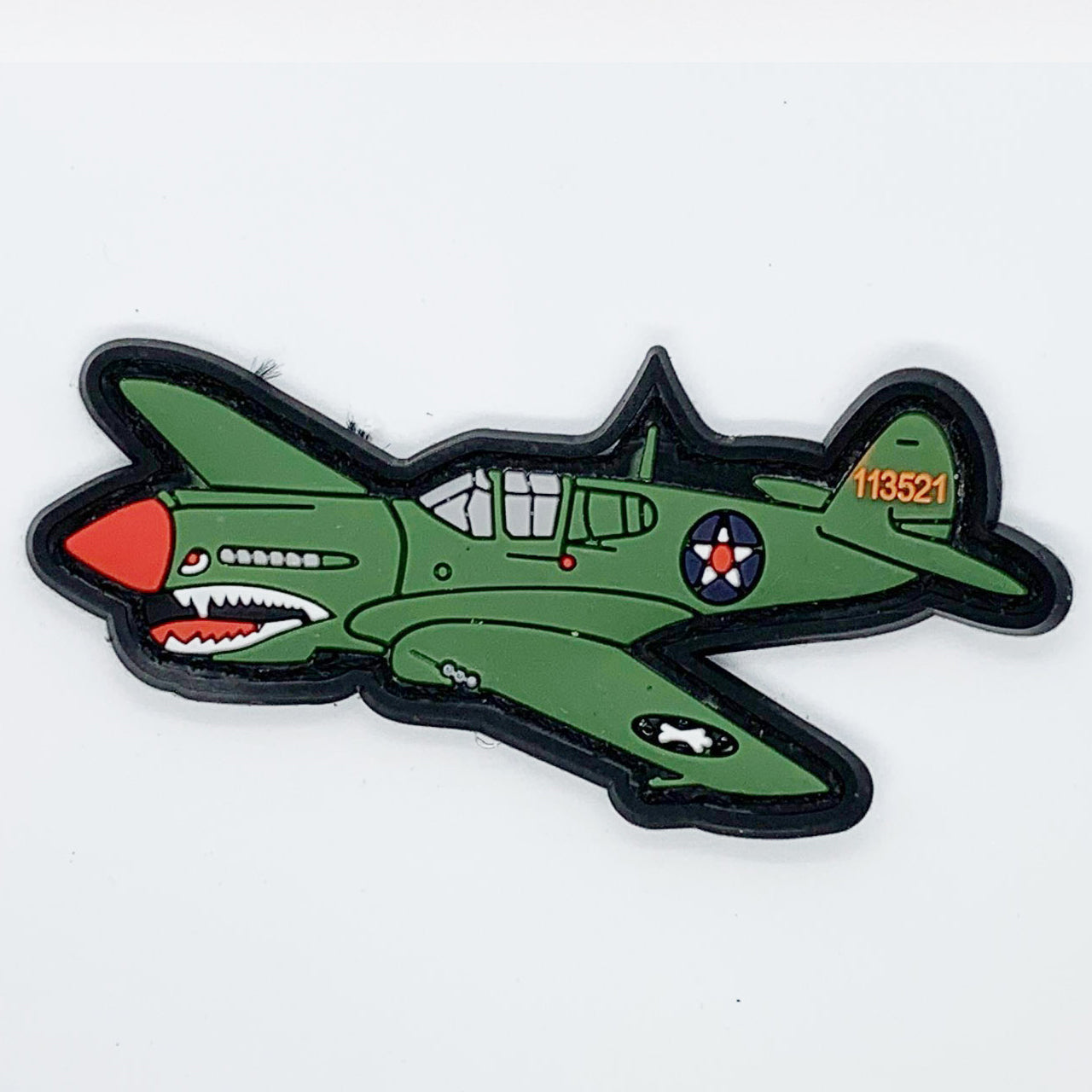 P-40 Warhawk PVC Velcro Backed Patch.   Size: 8.5x4cm www.defenceqstore.com.au