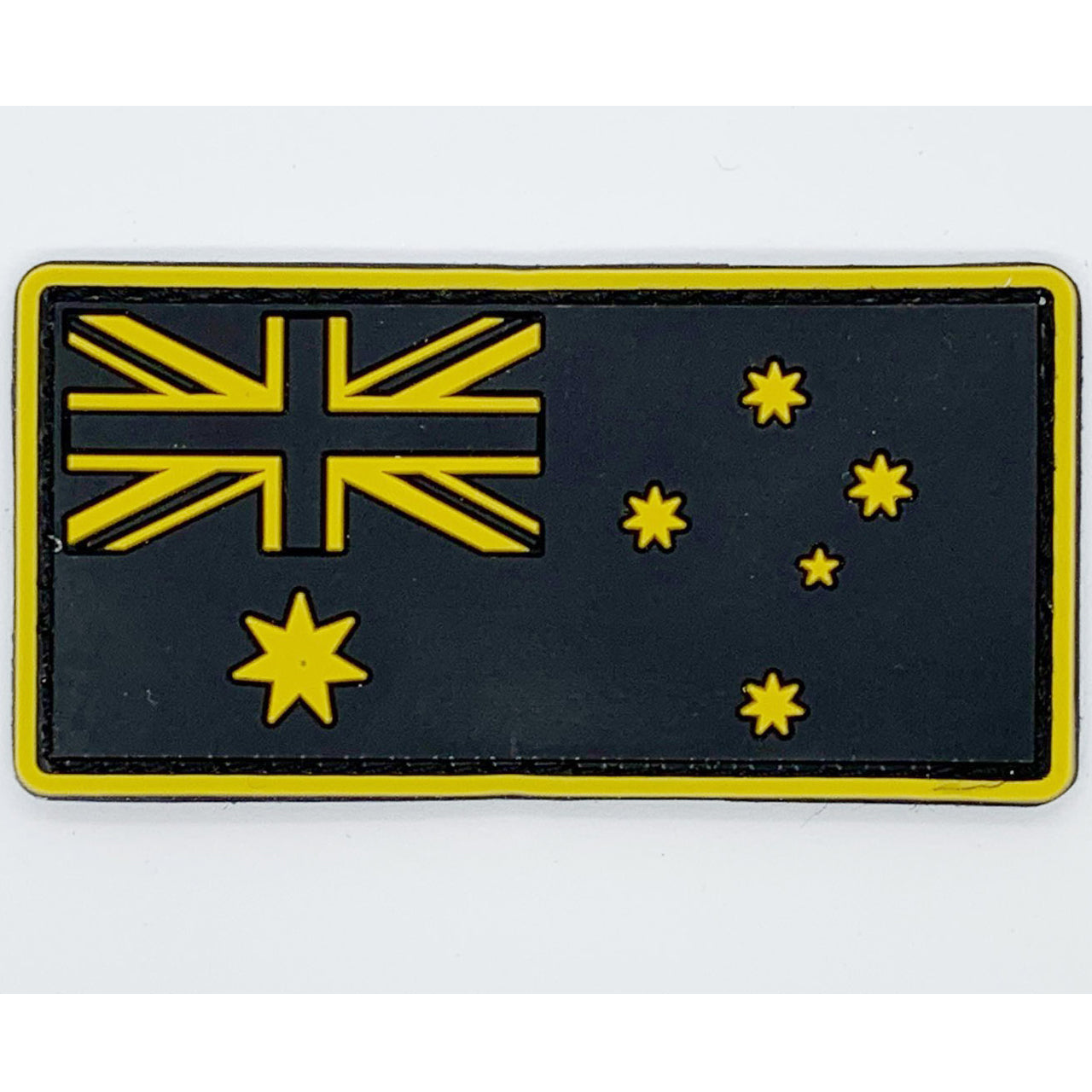 Australia Yellow Flag PVC Patch.   Size: 7.8x4cm