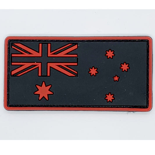 Australia Red Flag PVC Patch.   Size: 7.8x4cm