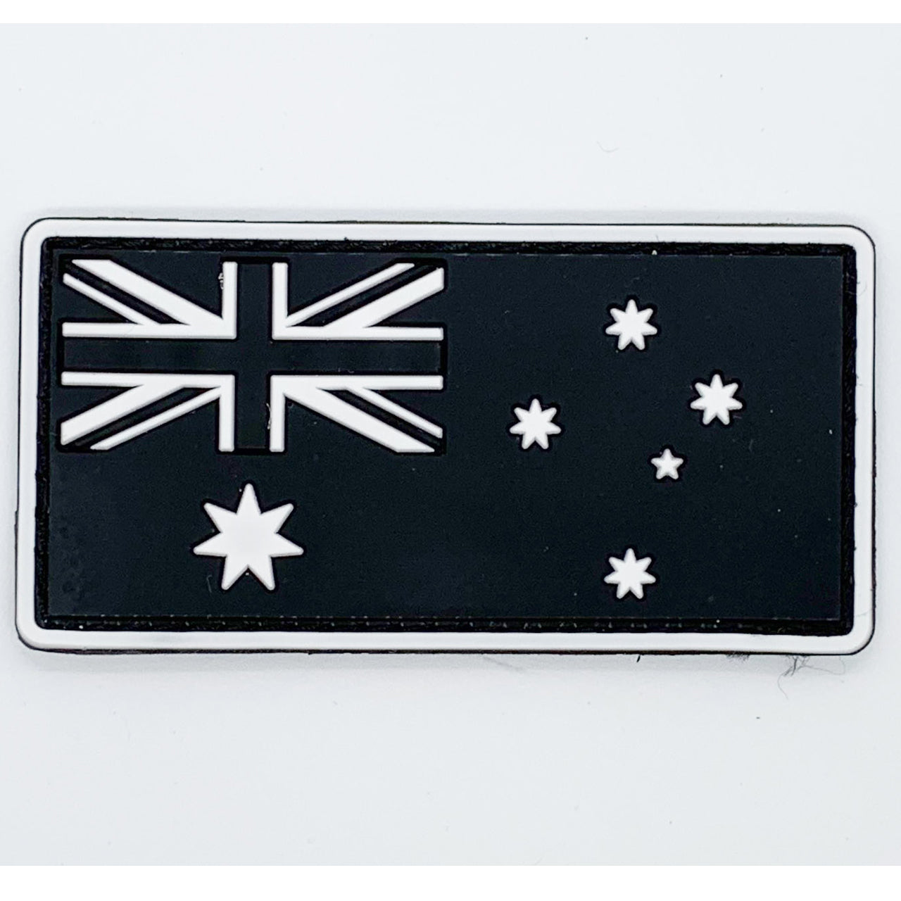 Australia White Flag PVC Patch.   Size: 7.8x4cm