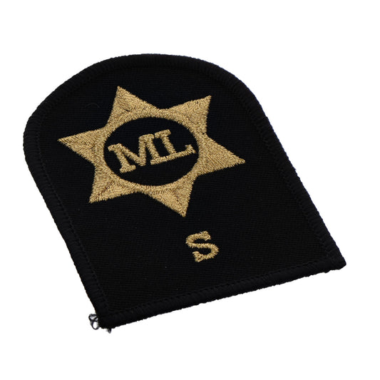 Perfectly sized, this Maritime Logistics Steward Badge has embroidered details ready for wear  Specifications:      Material: Embroidered details     Colour: Black, Gold