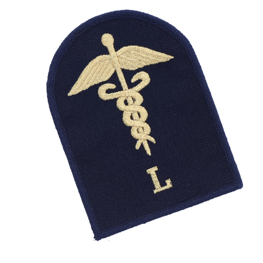 Perfectly sized, this Medical Laboratory Assistant Badge has embroidered details ready for wear  Specifications:      Material: Embroidered details     Colour: Blue, Gold