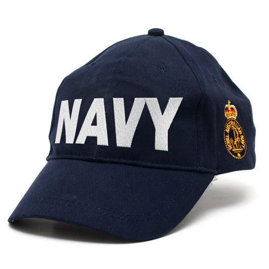 Navy branded heavy brushed cotton cap with velcro back strap. Perfect gift for those who are proud to be associated with the Royal Australian Navy