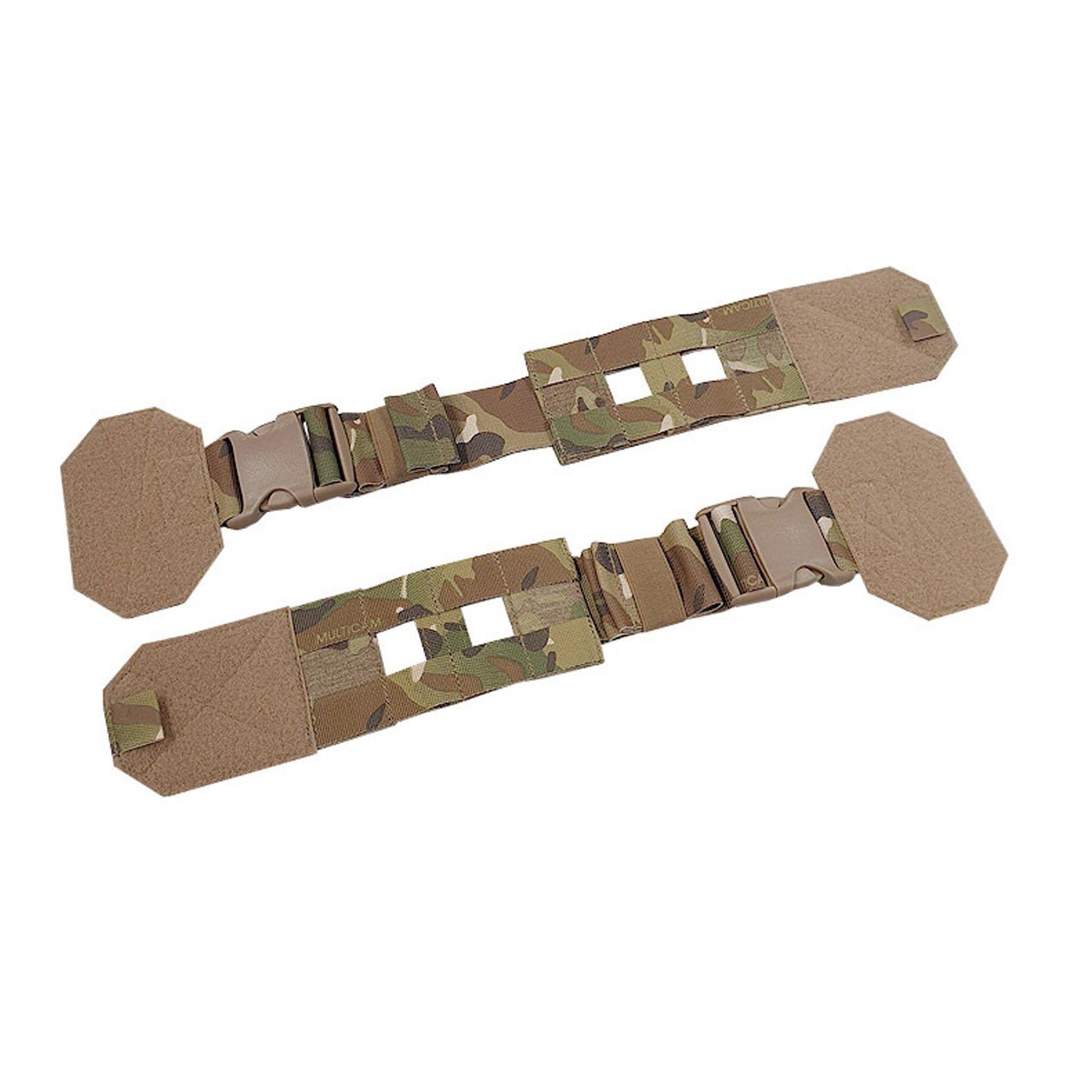 The Plate Hanger comes with a low profile skeletal cummerbund, the 2-row design of the Skeletal cummerbund allows correct height adjustment of the front and back plates while eliminating uncomfortable cutting into the arm pits and lateral muscles that is common among other MOLLE & Skeletal cummerbunds. The Skeletal cummerbund can be self-adjusted while being worn/on the move via the front draw tensioning strap. Fastex clip for quick Don/Doff. www.defenceqstore.com.au