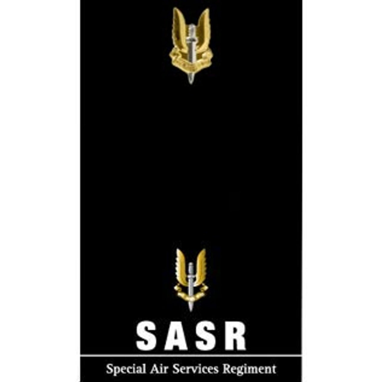 The Special Air Service Regiment (SASR) 20mm full-colour enamel lapel pin. Displayed on a presentation card. This beautiful gold-plated lapel pin will look great on both your jacket and your cap.  Specifications:  Material: Gold and silver-plated zinc alloy Colour: Gold, silver Size: 20mm www.defenceqstore.com.au