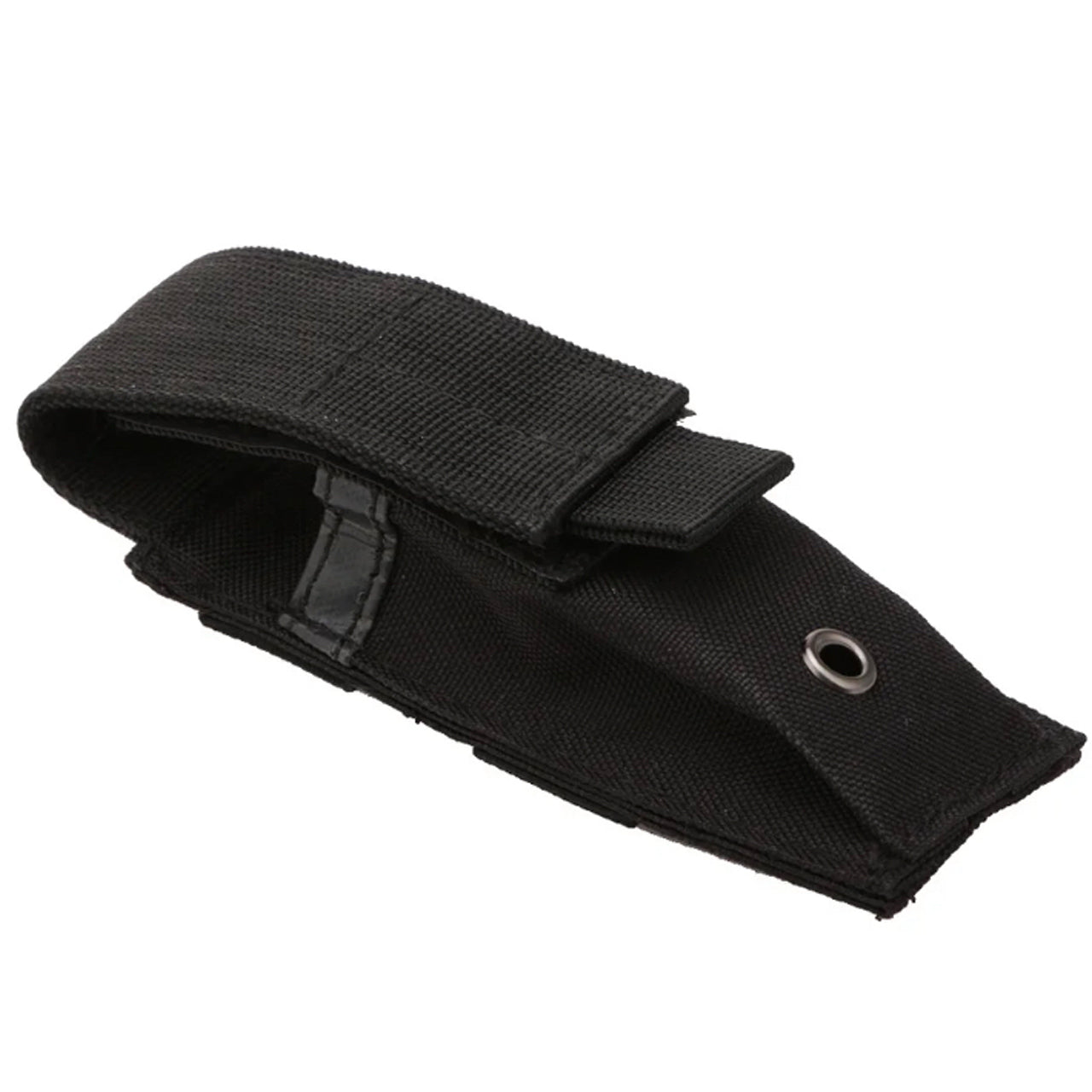 Great little pouch for carrying your multitool or small folding knife in. Can be attached to webbing or backpack strap for quick access. 13x5x2.5cm www.defenceqstore.com.au