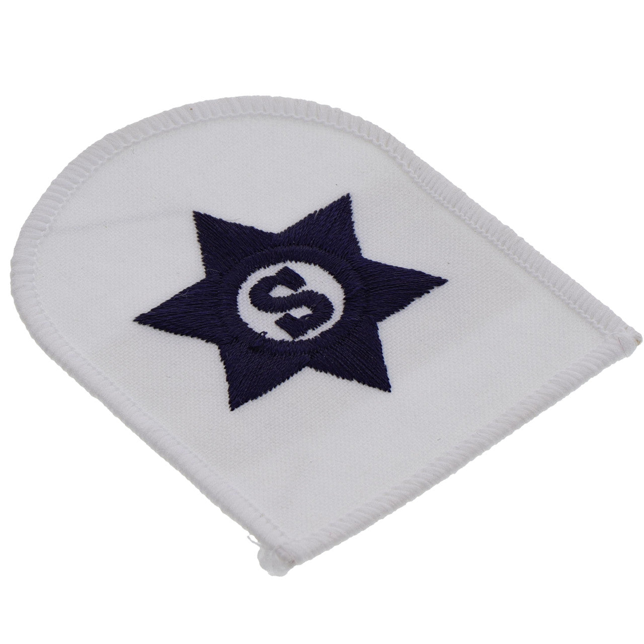 Perfectly sized, this Stores Badge White has embroidered details ready for wear  Specifications:      Material: Embroidered details     Colour: Blue, White