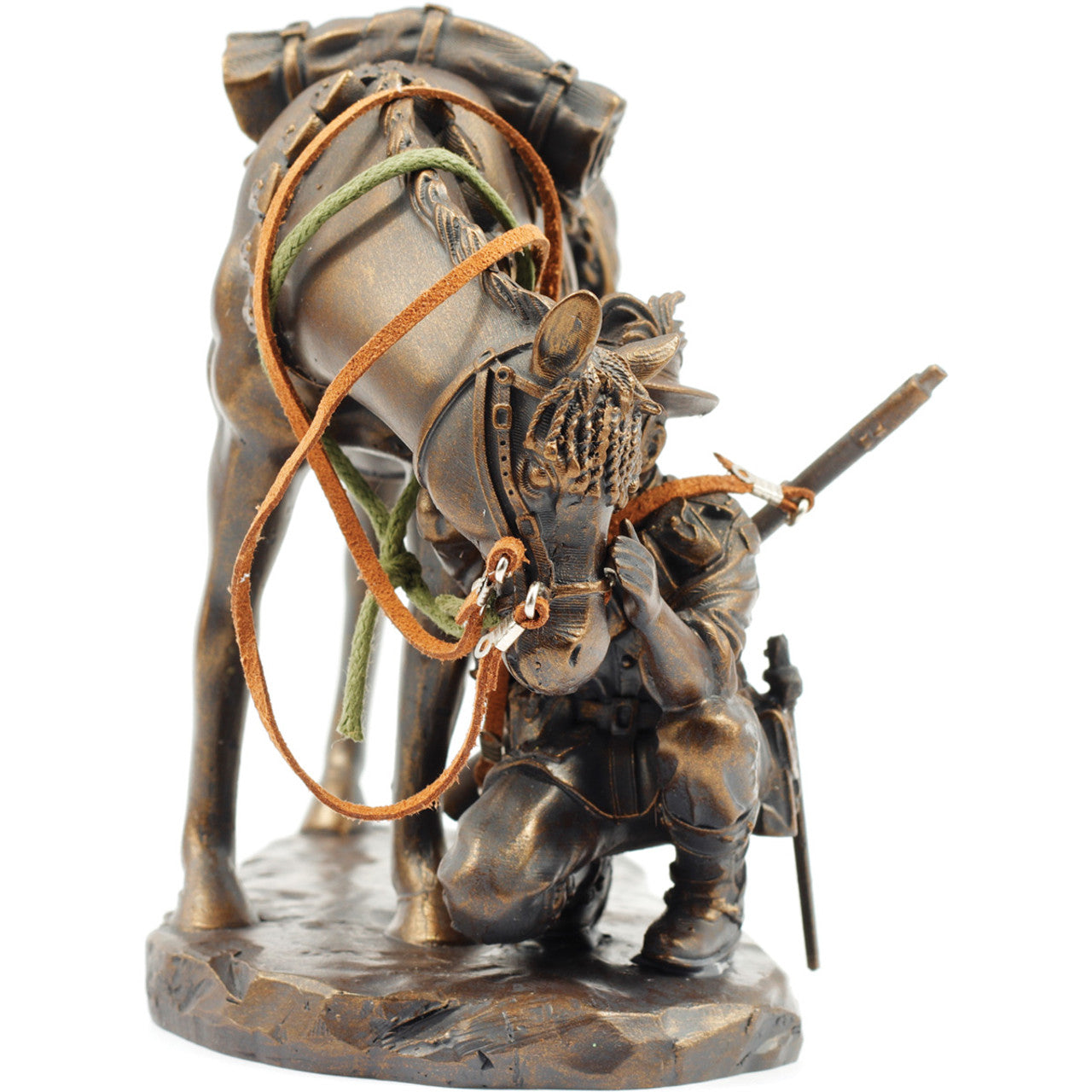 This cold cast bronze miniature figurine remembers the unique bond between men of the Australian Light Horse and their trusted Australian bred Waler mounts. www.defenceqstore.com.au