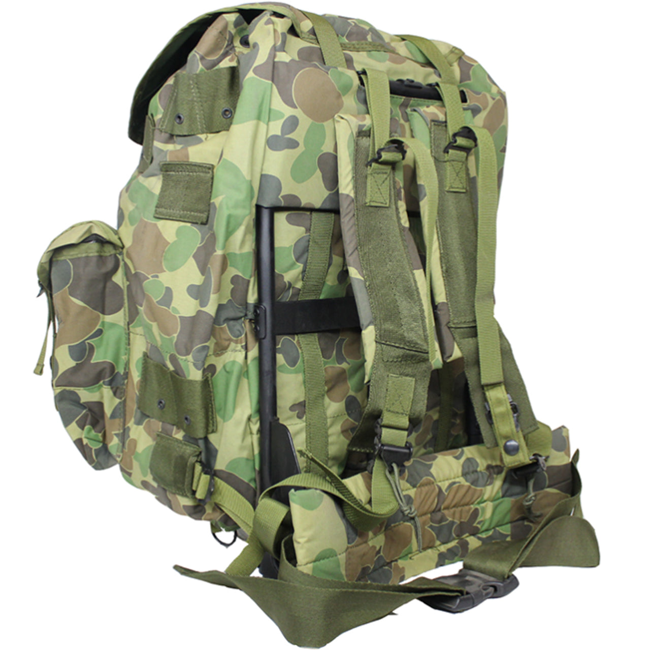 This is a REPRODUCTION of a large US ALICE pack. Comes with shoulder straps, frame and waist belt www.defenceqstore.com.au