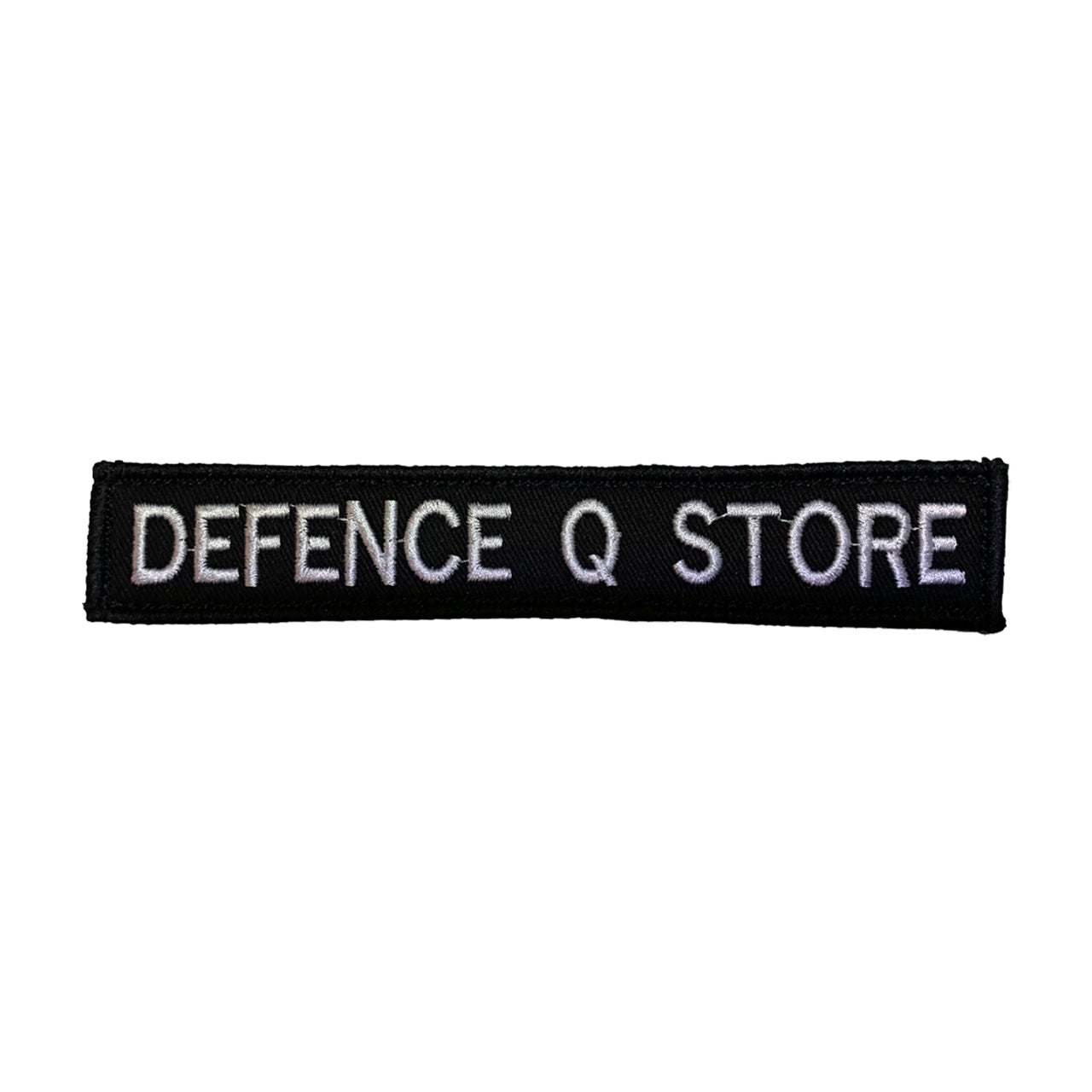 Name tag in black material, size is 2.5cm x 15cm, lettering is 1.5cm in height.  All embroidery is done in upper case letters only as a FYI.  These are great for cadets, police and other public service departments.  Don't forget you can even add the velcro backing and use them on your field gear or even dog vests.  Made on the Gold Coast, please support Australian made www.defenceqstore.com.au