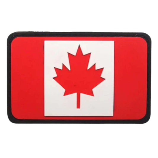 Canadian PVC Patch, Velcro backed Badge. Great for attaching to your field gear, jackets, shirts, pants, jeans, hats or even create your own patch board.  Size: 8x5cm www.defenceqstore.com.au