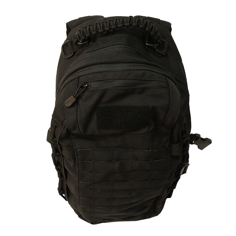 The EDC24 PACK is a 25-litre day pack suitable for either short patrols (24 hour) or as a larger EDC pack. The pack features three zippered compartments. The main compartment has an internal padded laptop sleeve (or bladder pocket) and zipped mesh compartment. This compartment also has a centre tube exit for a hydration tube or head set cable.