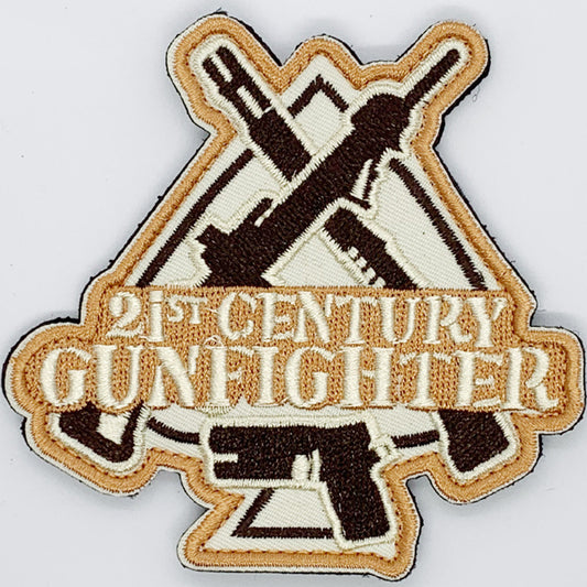 21st Century Gunfighters Patch Hook & Loop.   Size: 8.8x8.7cm   HOOK AND LOOP BACKED PATCH(BOTH PROVIDED)