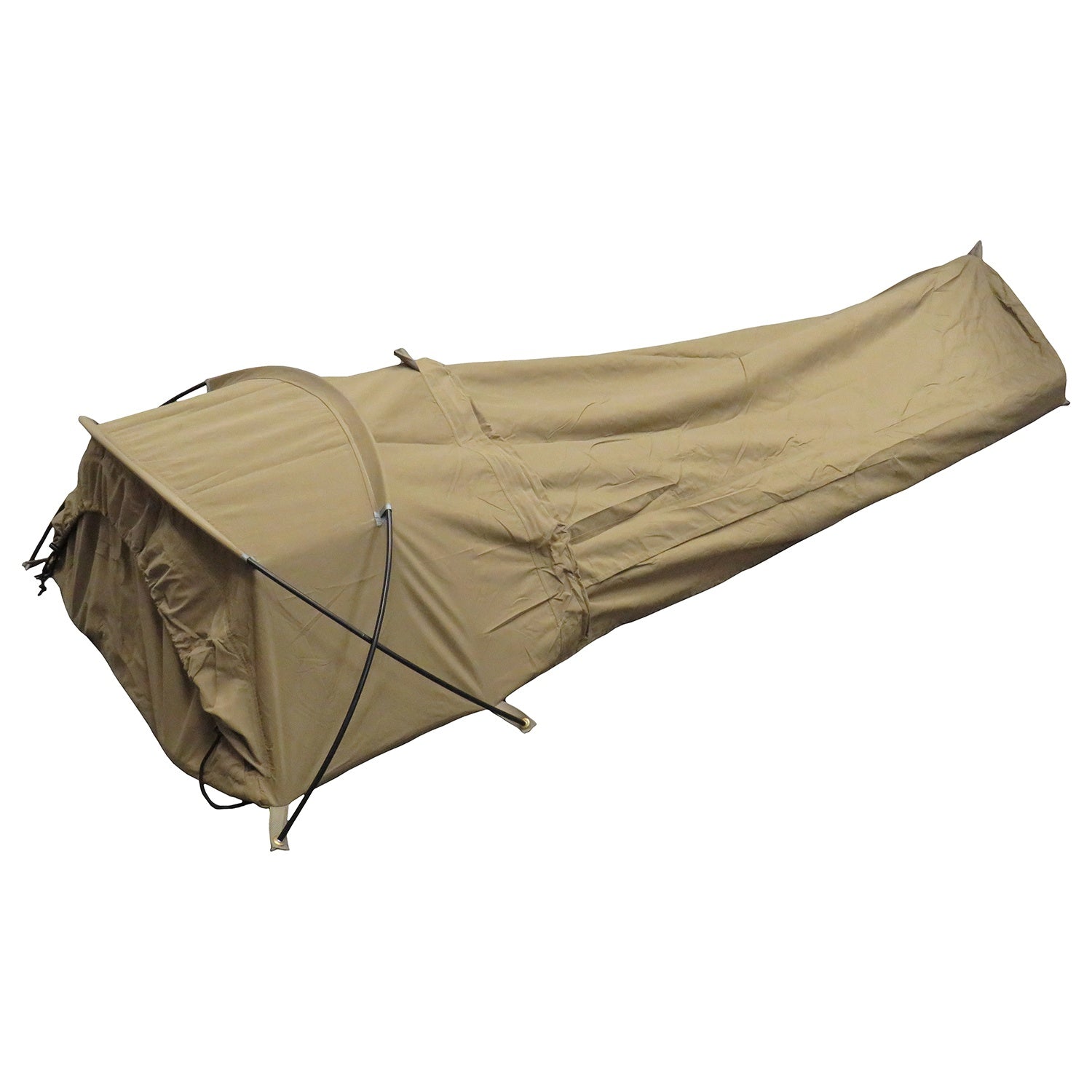 TAS Bivvy Bag With Alloy Poles Khaki