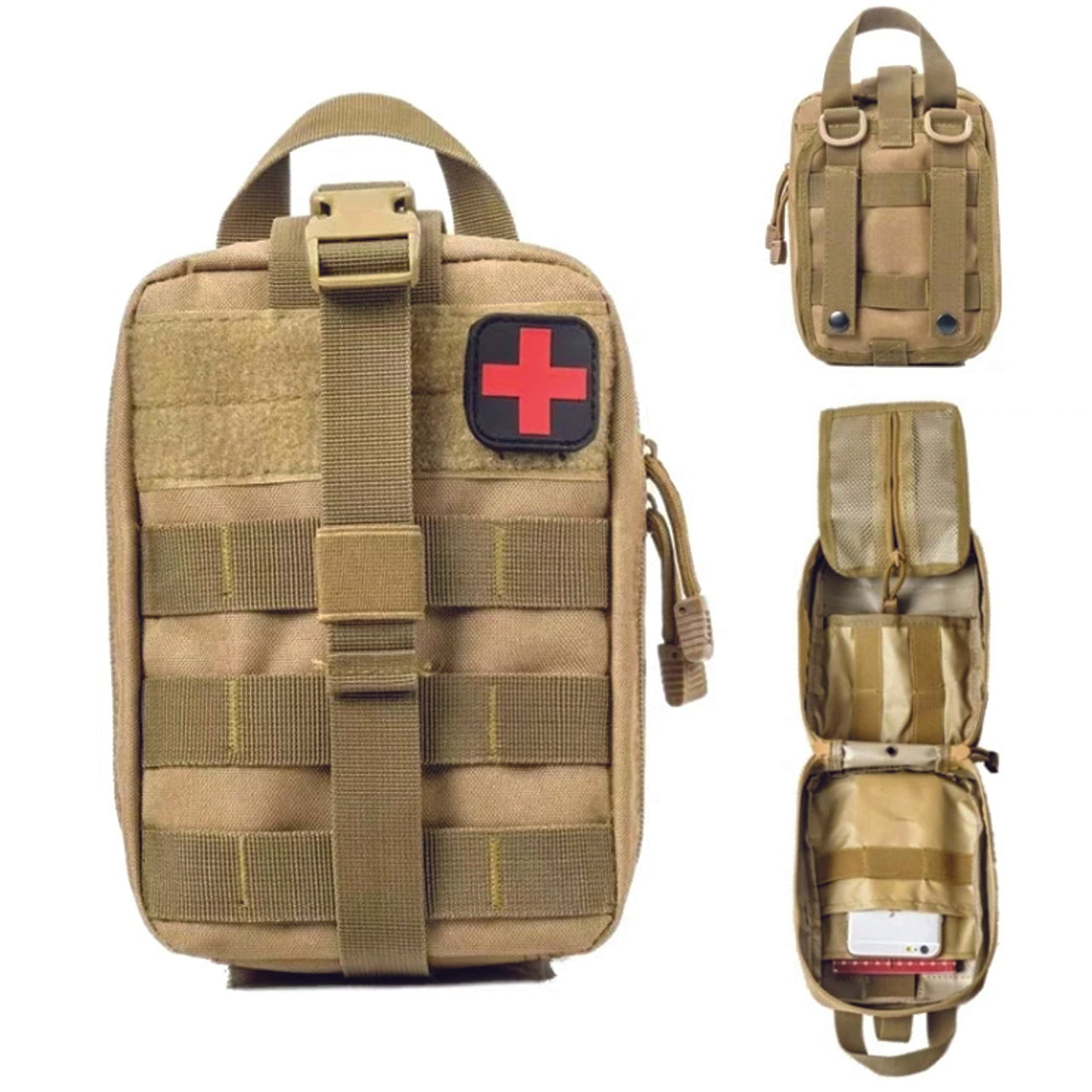 With lots of room to fit our your own Medical supplies, this medical pouch is a great product to help with your loadout. You can also fit a tourniquet pouch to the front and have all the essentials in one place. www.defenceqstore.com.au