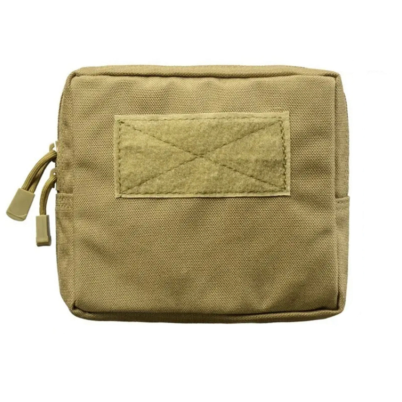 This is the perfect MOLLE pouch for attaching to your field gear. It's great for holding lots of items such as your mobile phone, snacks, tourniquets, notebooks and more. Main compartment with heavy duty zip 1 internal organiser pocket in main compartment Fit patches on the front, patch space size is 10.5x5cm 5cm deep x 16.5cm wide x 15cm high www.defenceqstore.com.au