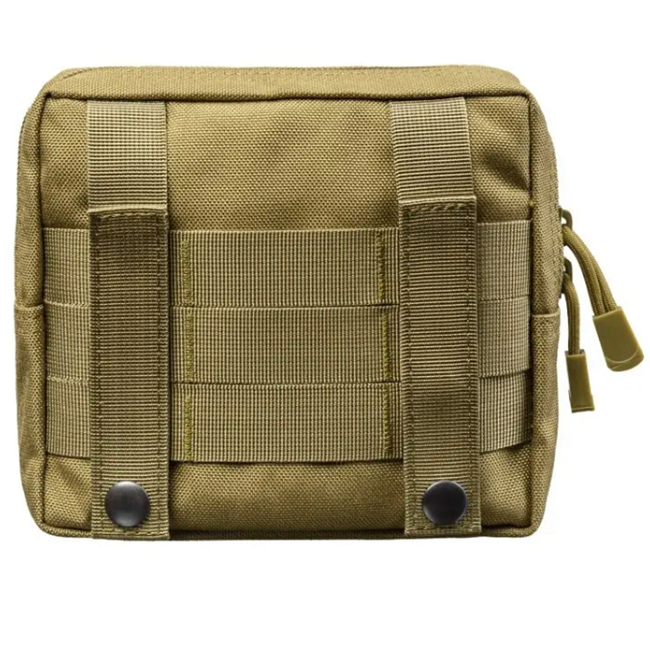 This is the perfect MOLLE pouch for attaching to your field gear. It's great for holding lots of items such as your mobile phone, snacks, tourniquets, notebooks and more. Main compartment with heavy duty zip 1 internal organiser pocket in main compartment Fit patches on the front, patch space size is 10.5x5cm 5cm deep x 16.5cm wide x 15cm high www.defenceqstore.com.au